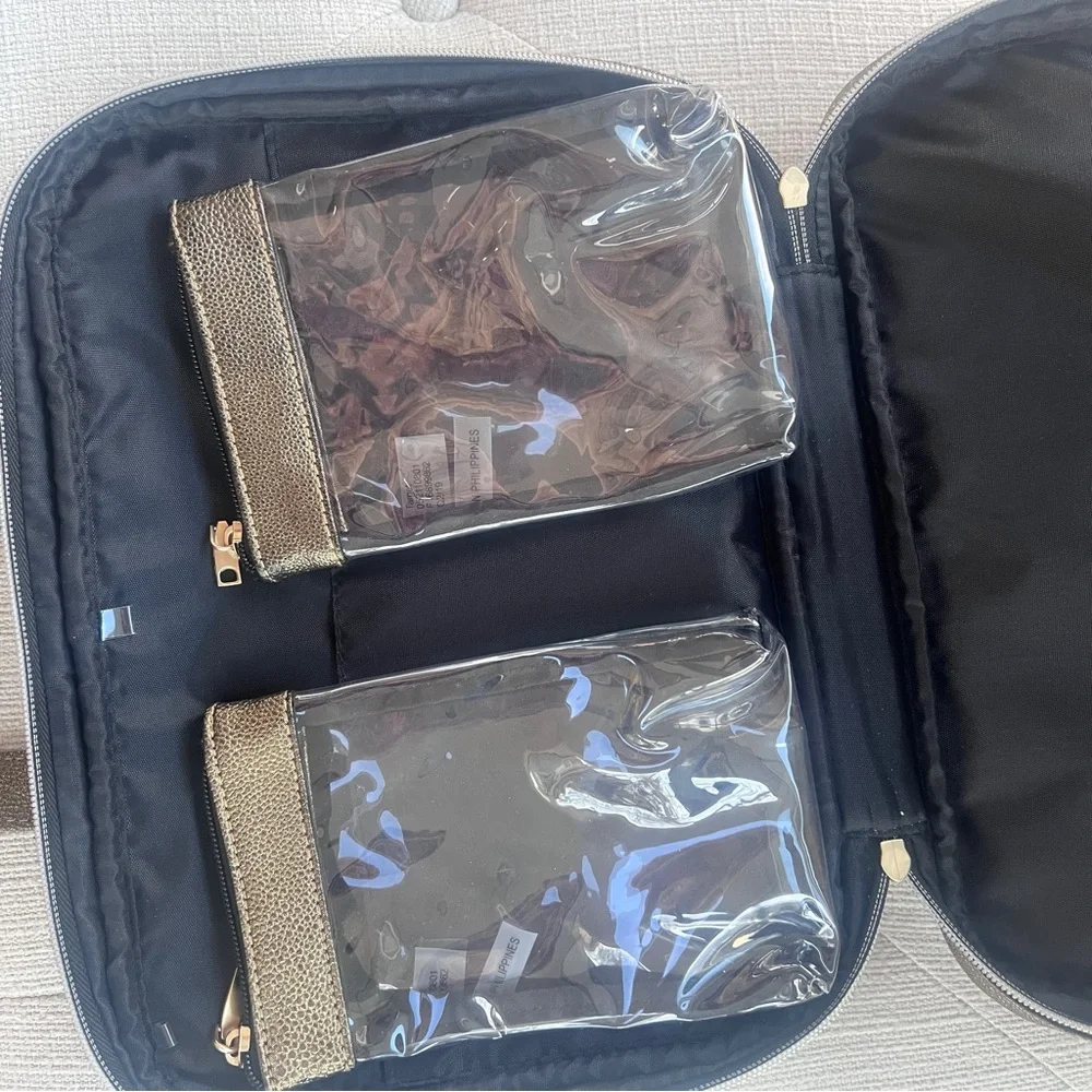 Sonia Kashuk Gold/Bronze Cosmetic Bags!NWOT!
